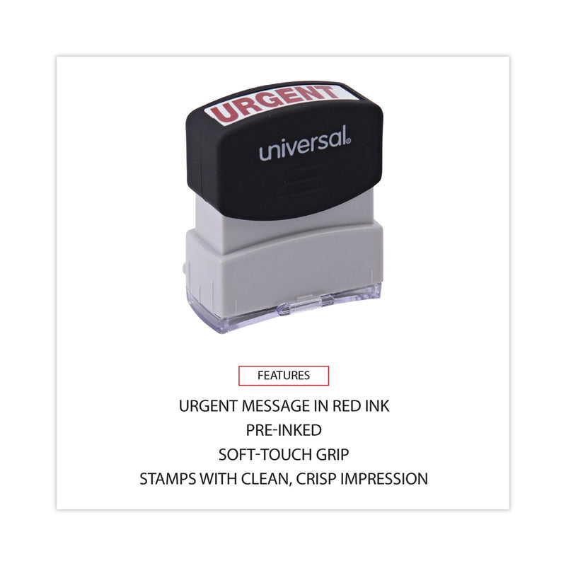 Universal Message Stamp, URGENT, Pre-Inked One-Color, Red