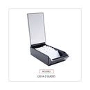 Universal Business Card File, Holds 600 2 x 3.5 Cards, 4.25 x 8.25 x 2.5, Metal/Plastic, Black