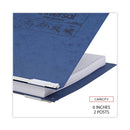 Universal Pressboard Hanging Binder, 2 Posts, 6" Capacity, 9.5 x 11, Blue