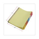 Universal Deluxe Extended Insertable Tab Indexes, 5-Tab, 11 x 8.5, Buff, Assorted tabs, 24 Sets