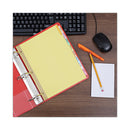 Universal Deluxe Extended Insertable Tab Indexes, 8-Tab, 11 x 8.5, Buff, Assorted Tabs, 24 Sets