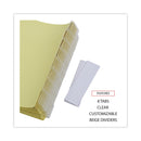 Universal Deluxe Extended Insertable Tab Indexes, 8-Tab, 11 x 8.5, Buff, Clear Tabs, 24 Sets