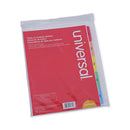 Universal Deluxe Table of Contents Dividers for Printers, 5-Tab, 1 to 5; Table Of Contents, 11 x 8.5, White, 6 Sets