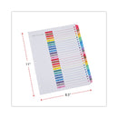 Universal Deluxe Table of Contents Dividers for Printers, 26-Tab, A to Z, 11 x 8.5, White, 1 Set