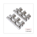 Universal Bulldog Magnetic Clips, Medium, Nickel, 12/Pack