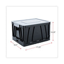 Universal Collapsible Crate, Letter/Legal Files, 17.25" x 14.25" x 10.5", Black/Gray, 2/Pack