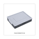 Universal Collapsible Crate, Letter/Legal Files, 17.25" x 14.25" x 10.5", Black/Gray, 2/Pack