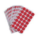 Universal Self-Adhesive Removable Color-Coding Labels, 0.75" dia, Red, 28/Sheet, 36 Sheets/Pack
