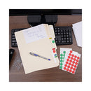 Universal Self-Adhesive Removable Color-Coding Labels, 0.75" dia, Red, 28/Sheet, 36 Sheets/Pack