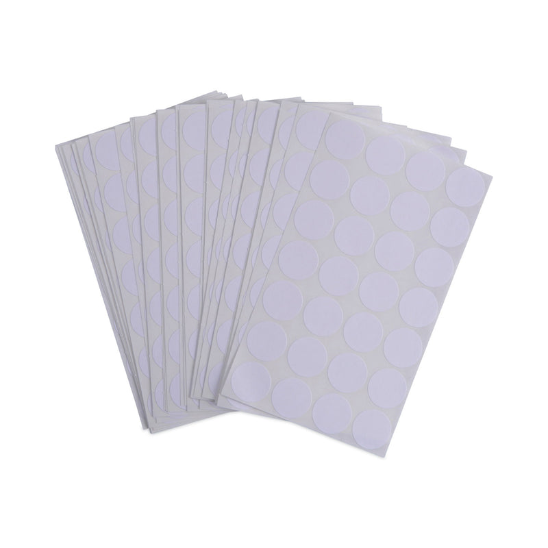 Universal Self-Adhesive Removable Color-Coding Labels, 0.75" dia, White, 28/Sheet, 36 Sheets/Pack