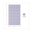 Universal Self-Adhesive Removable Color-Coding Labels, 0.75" dia, White, 28/Sheet, 36 Sheets/Pack