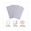 Universal Self-Adhesive Removable Color-Coding Labels, 0.75" dia, White, 28/Sheet, 36 Sheets/Pack