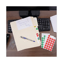 Universal Self-Adhesive Removable Color-Coding Labels, 0.75" dia, White, 28/Sheet, 36 Sheets/Pack
