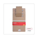 Universal Hardboard Clipboard, 1.25" Clip Capacity, Holds 8.5 x 11 Sheets, Brown, 3/Pack