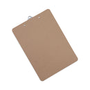 Universal Hardboard Clipboard, 1.25" Clip Capacity, Holds 8.5 x 11 Sheets, Brown, 3/Pack