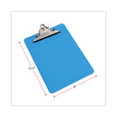 Universal Plastic Clipboard with High Capacity Clip, 1.25" Clip Capacity, Holds 8.5 x 11 Sheets, Translucent Blue