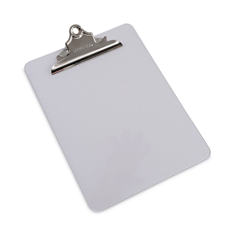 Universal Plastic Clipboard with High Capacity Clip, 1.25" Clip Capacity, Holds 8.5 x 11 Sheets, Clear