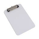 Universal Plastic Clipboard with Low Profile Clip, 0.5" Clip Capacity, Holds 5 x 8 Sheets, Clear