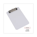 Universal Plastic Clipboard with Low Profile Clip, 0.5" Clip Capacity, Holds 5 x 8 Sheets, Clear