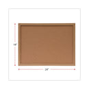 Universal Cork Board with Oak Style Frame, 24 x 18, Natural, Oak-Finished Frame