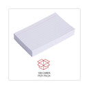 Universal Ruled Index Cards, 3 x 5, White, 100/Pack