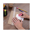 Universal Bevel Block Erasers, For Pencil Marks, Slanted-Edge Rectangular Block, Large, Pink, 20/Pack