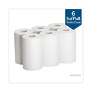 Georgia Pacific Hardwound Paper Towel Roll, Nonperforated, 9" x 400 ft, White, 6 Rolls/Carton