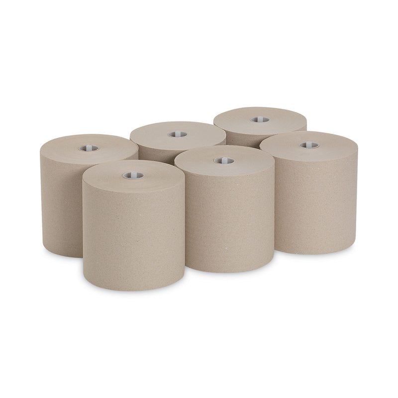 Georgia Pacific Hardwound Roll Paper Towel, Nonperforated, 7.87" x 1,000 ft, Brown, 6 Rolls/Carton