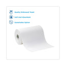 Georgia Pacific Hardwound Paper Towel Roll, Nonperforated, 9" x 400 ft, White, 6 Rolls/Carton