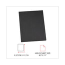 Universal Two-Pocket Portfolio, Embossed Leather Grain Paper, 11 x 8.5, Black, 25/Box