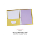 Universal Two-Pocket Portfolios with Tang Fasteners, 0.5" Capacity, 11 x 8.5, Assorted, 25/Box