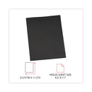 Universal Two-Pocket Portfolios with Tang Fasteners, 0.5" Capacity, 11 x 8.5, Black, 25/Box