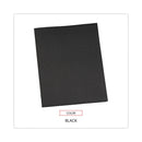 Universal Two-Pocket Portfolios with Tang Fasteners, 0.5" Capacity, 11 x 8.5, Black, 25/Box