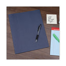 Universal Two-Pocket Portfolios with Tang Fasteners, 0.5" Capacity, 11 x 8.5, Dark Blue, 25/Box
