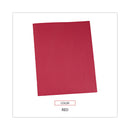 Universal Two-Pocket Portfolios with Tang Fasteners, 0.5" Capacity, 11 x 8.5, Red, 25/Box