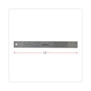 Universal Stainless Steel Ruler with Cork Back and Hanging Hole, Standard/Metric, 12" Long