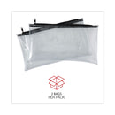 Universal Zippered Wallets/Cases, Leatherette PU, 11 x 6, Clear/Black, 2/Pack