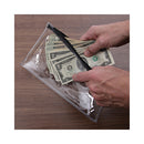 Universal Zippered Wallets/Cases, Leatherette PU, 11 x 6, Clear/Black, 2/Pack