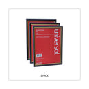 Universal All Purpose Document Frame, 8.5 x 11 Insert, Black/Gold, 3/Pack