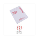 Universal White Labels, Inkjet/Laser Printers, 5.5 x 8.5, White, 2/Sheet, 100 Sheets/Pack