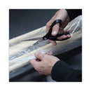 Universal Stainless Steel Office Scissors, 8" Long, 3.75" Cut Length, Black Straight Handle