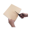 Universal Stainless Steel Office Scissors, 8" Long, 3.75" Cut Length, Black Straight Handle