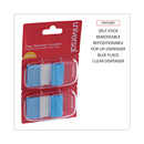 Universal Page Flags, Blue, 50 Flags/Dispenser, 2 Dispensers/Pack