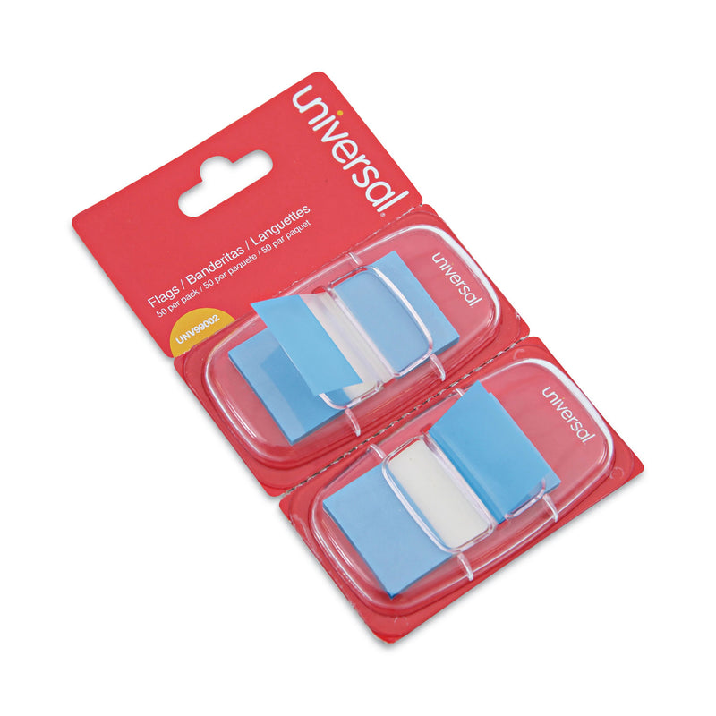 Universal Page Flags, Blue, 50 Flags/Dispenser, 2 Dispensers/Pack