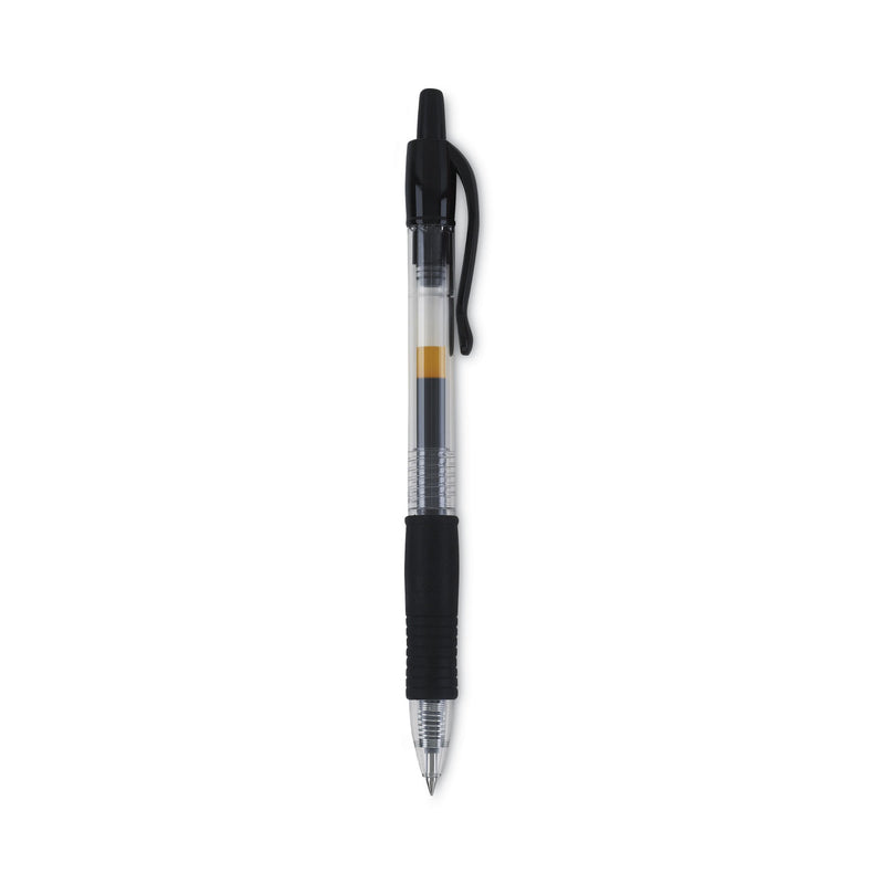 Pilot G2 Premium Gel Pen, Retractable, Bold 1 mm, Black Ink, Smoke Barrel, Dozen