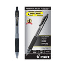 Pilot G2 Premium Gel Pen, Retractable, Fine 0.7 mm, Black Ink, Smoke Barrel, Dozen