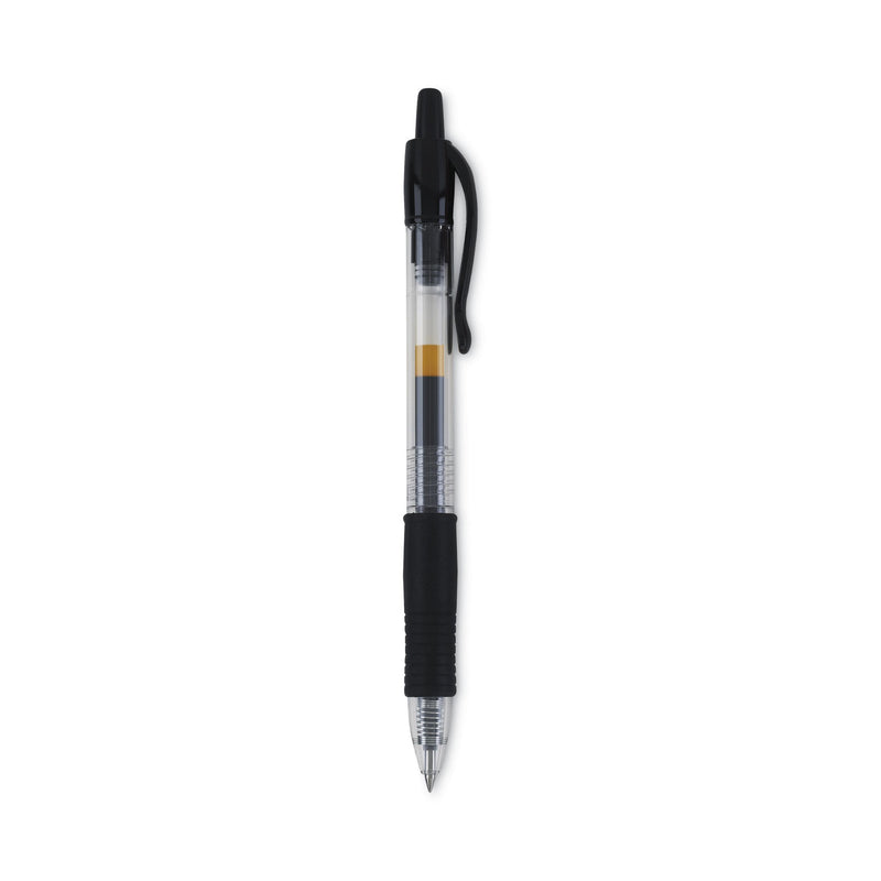 Pilot G2 Premium Gel Pen, Retractable, Extra-Fine 0.5 mm, Black Ink, Smoke Barrel, Dozen