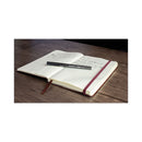 uniball Deluxe Roller Ball Pen, Stick, Micro 0.5 mm, Red Ink, Metallic Gray Barrel, Dozen