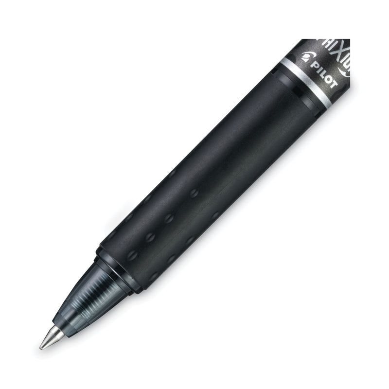 Pilot FriXion Clicker Erasable Gel Pen, Retractable, Fine 0.7 mm, Black Ink, Black Barrel