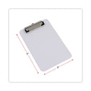Universal Plastic Clipboard with Low Profile Clip, 0.5" Clip Capacity, Holds 5 x 8 Sheets, Clear